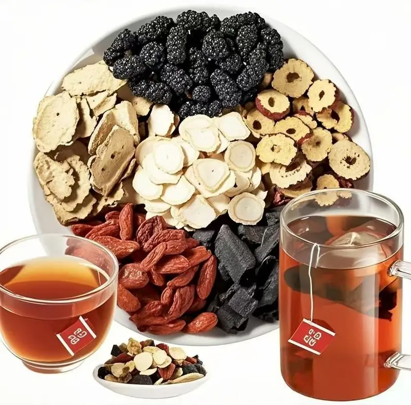 Kidney Tea Formula Ginseng Five Treasure Tea Organic Detox Cleanse Value Pack for Men Women Dairy-Free Chinese Herbal Beverage Natural