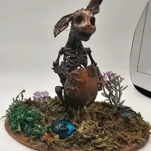 Peter Rottentail skeletal easter bunny display statue Peter Rottentail skeletal easter bunny display statue