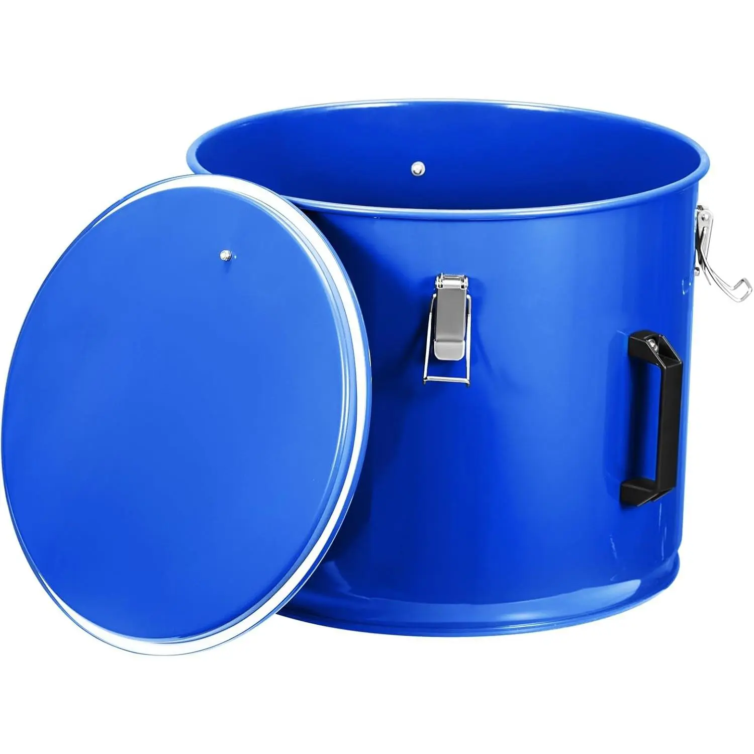 Garvee 10 Gallon Heavy-Duty Fryer Grease Bucket – Leakproof, Rust-Proof Steel Oil Storage with Locking Lid, Filter Bag & Clips – Ideal for Commercial Kitchen, Food Truck Oil Disposal & Transport