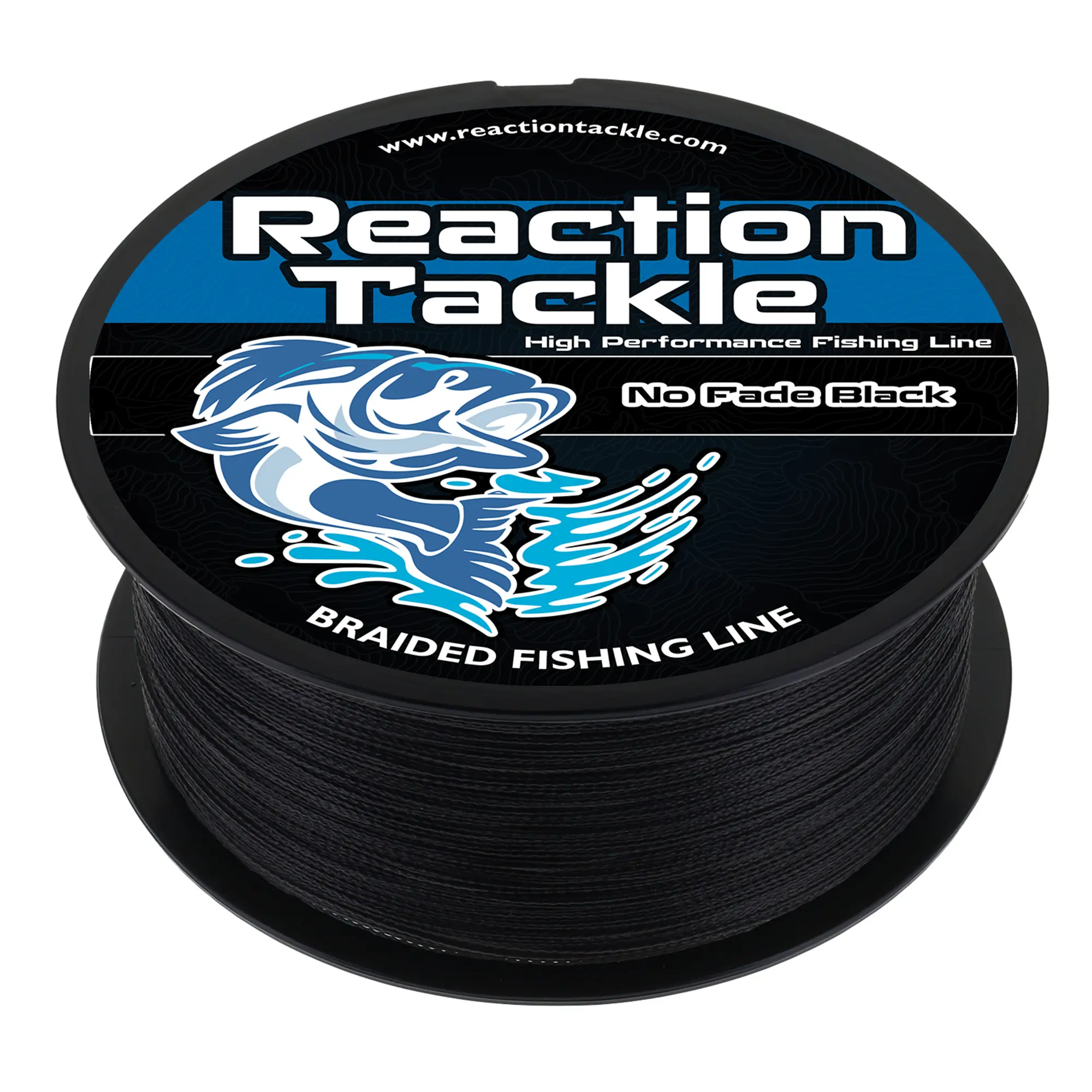 Reaction Tackle NO FADE Black 4 & 8 Strand Braided Fishing Line