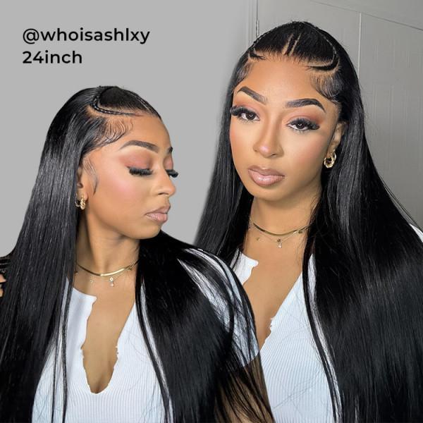Wiggins Hair Straight Lace Closure Wig Pre Braided Wig Stylist Wig Pre Cut Ready To Go Glueless 6x8 Lace Closure Wig Human Hair Braided Wig