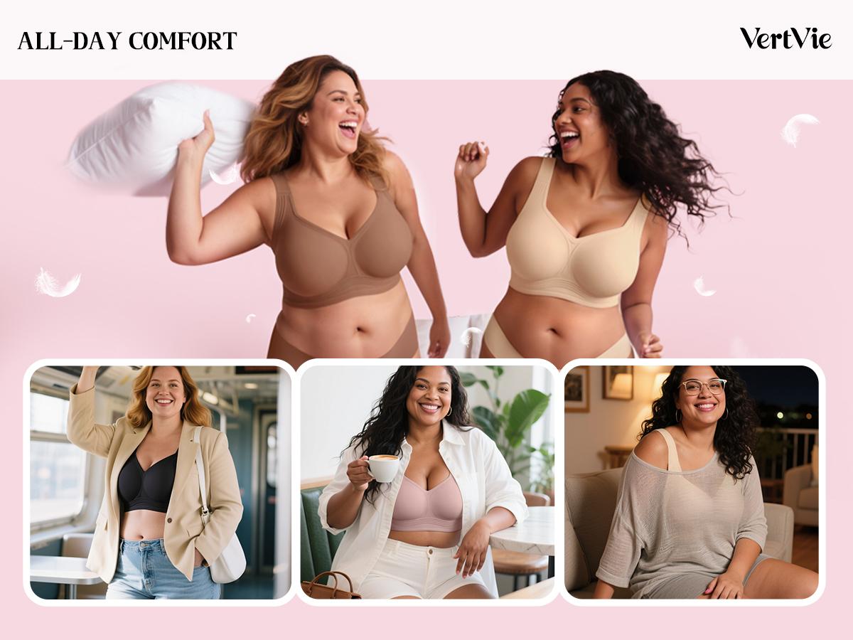 Vertvie|GRACE Classic T-Shirt Bra, Jelly Bras, Wireless Full Coverage for All Day Comfort Vertvie|GRACE Classic T-Shirt Bra, Jelly Bras, Wireless Full Coverage for All Day Comfort
