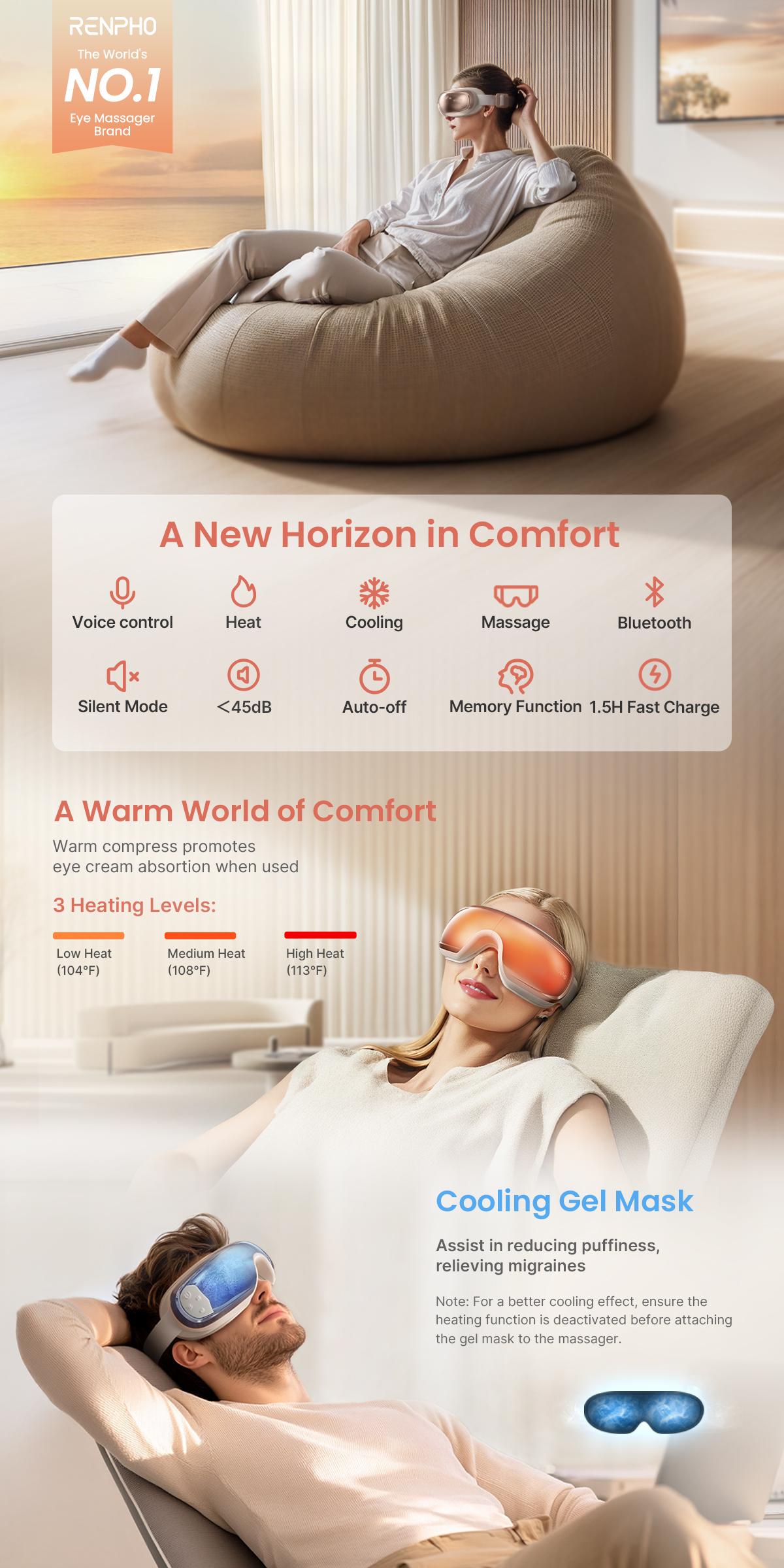 [Livestream Exclusive] RENPHO Eyeris 3 Eye Massager with Heat and Cooling Gift Choice for Man Women Spring Glow Up