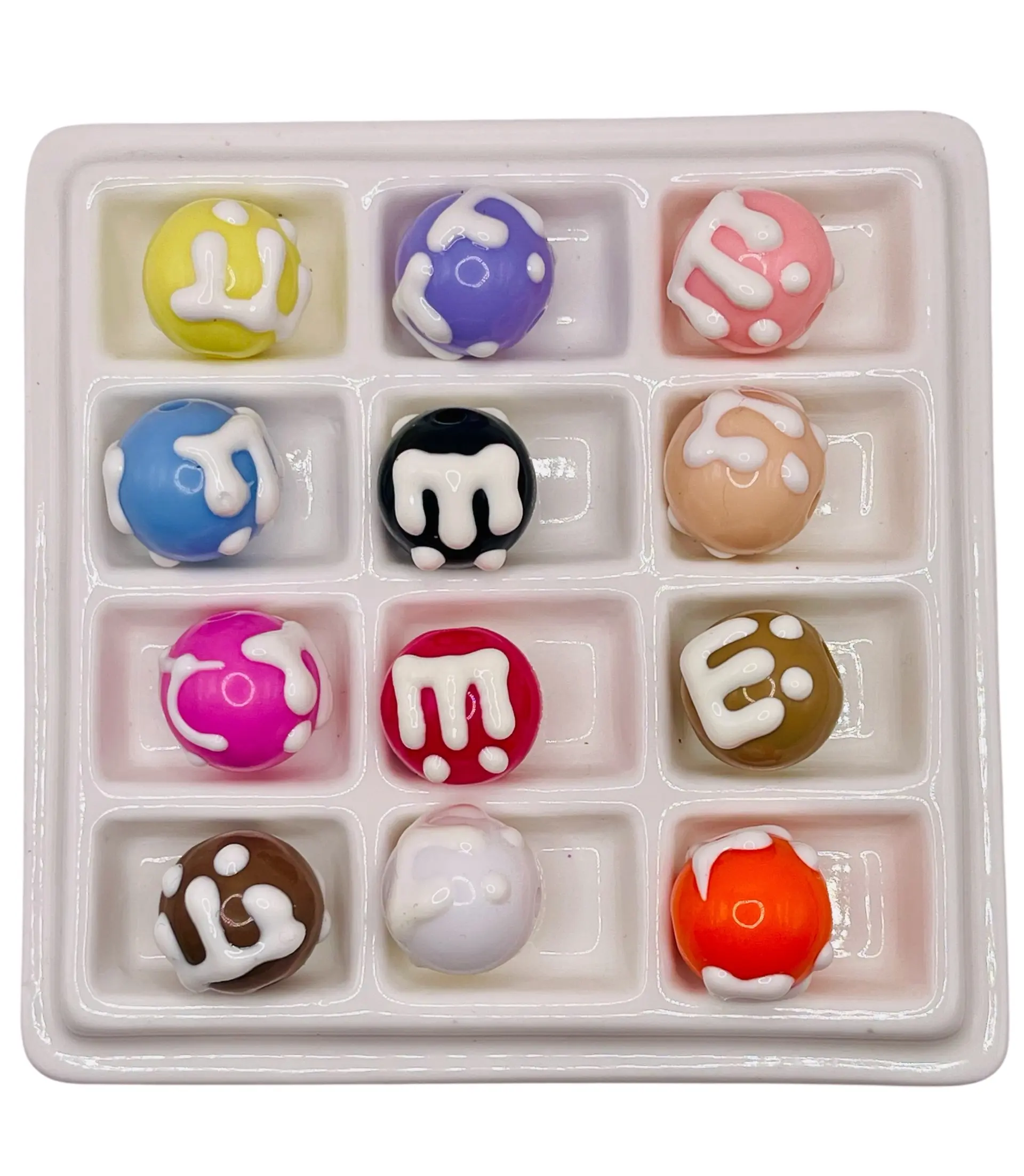 Hand-Painted Beads for Personalizing Jewelry Unique Design for Bracelets Necklaces Earrings & More Creative Beading for Crafts