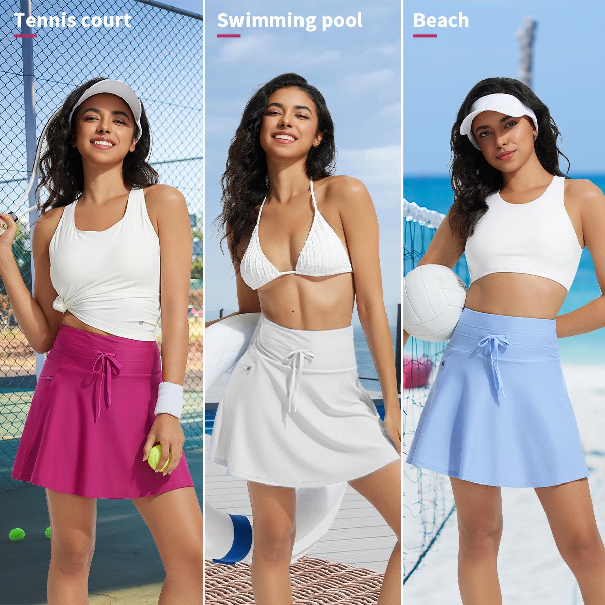 baleaf 2025 Women's High Waisted 15'' Swim Skirt Boxer Liner Quick Dry Bathing Suit with Shorts Tankini Swimsuit Bottoms with Zipper Pocket Athletic Skirts baleaf 2025 Women's High Waisted 15'' Swim Skirt Boxer Liner Quick Dry Bathing Suit with Shorts Tankini Swimsuit Bottoms with Zipper Pocket Athletic Skirts