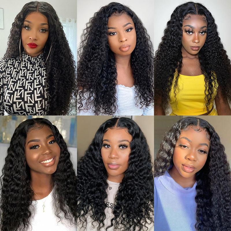 Bling Hair Kinky Curly 13x6 Lace Front Wigs 12~36Inch Jerry Curly Wigs Transparent HD Lace Human Hair Kinky Curly 4x4 Lace Closure Wigs For Women Brazilian Hiar 180Density