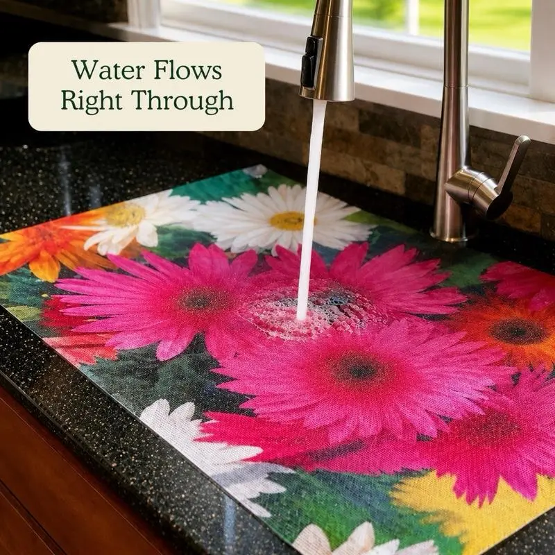 Adjustable Flow Through Sink Cover Makes Kitchen Sink Look Clean in Seconds