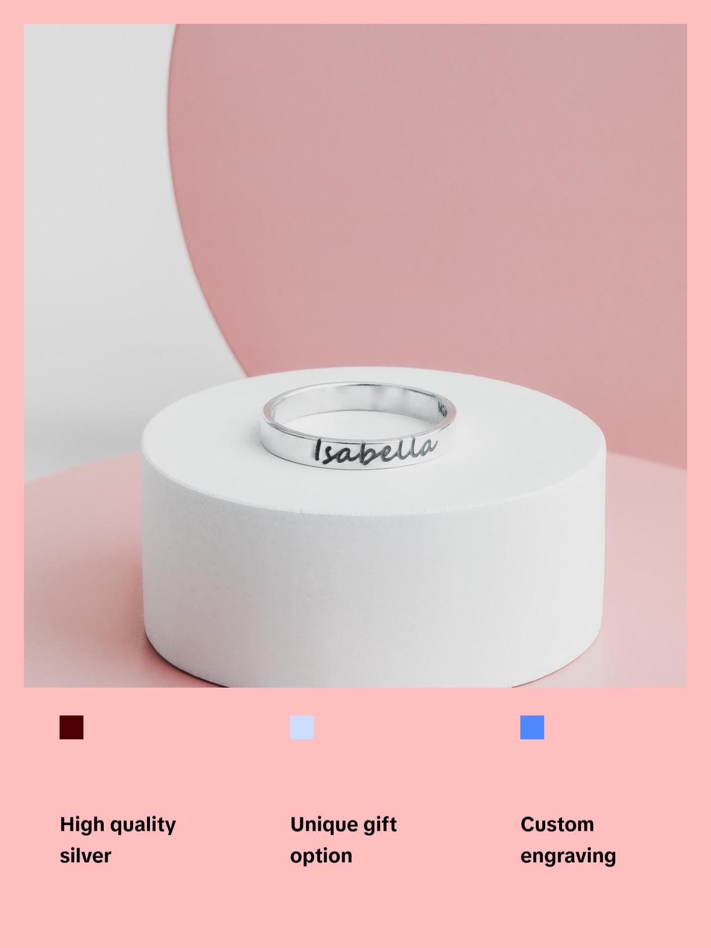 Personalized Name Ring Band