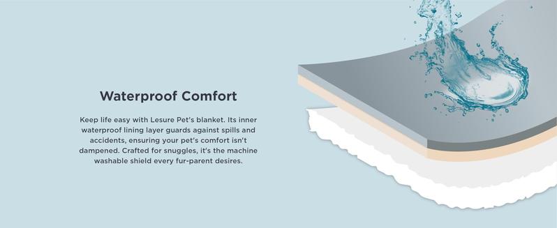 Lesure Waterproof Pet Blanket for Dogs & Cats - Cozy Winter Dual-Sided Jacquard Shag & Sherpa Fleece Blanket For Pets And Humans, 3D Textured Cloud Pattern, Machine Washable, Durable & Portable, Soft Couch Protector, Versatile Pet Blanket, Valentine’s Day