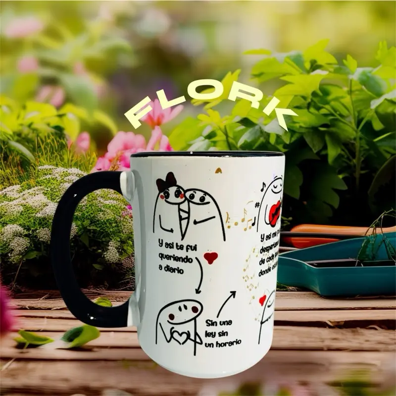 Taza de Flork en 15 y 11 oz personalizada   puedes agregar un nombre si deseas, escríbenos  :) cups, mugs, Ceramic, Coffee, Washable,  Drinkware,
