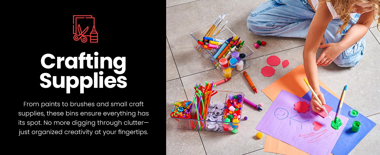 8 Pcs Clear Pantry Organizer Bins - Fridge Organizer with 3 Removable Dividers, Ideal for Kitchen, Pantry, Refrigerator, Freezer, and Snack Storage Clear Organizer Bins Fridge Organizer Bins Clear Kitchen Cabinet Organizer Bins  Snack Drink Organizer 1.1