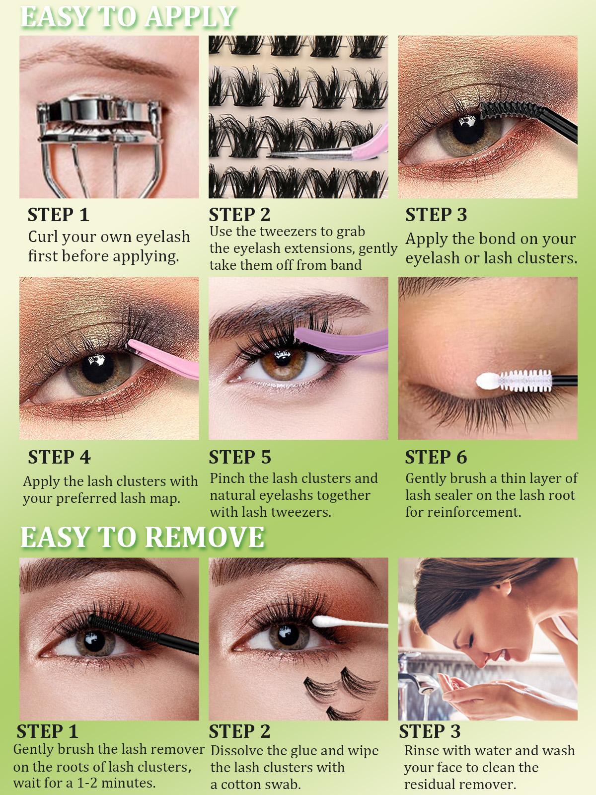 2  Styles Lash Clusters Kit, Koala/ Peacock Eyelash Clusters Extensions with Everything You Need for Beginners and Proficient, DIY at Home Easily Makeup Cosmetic