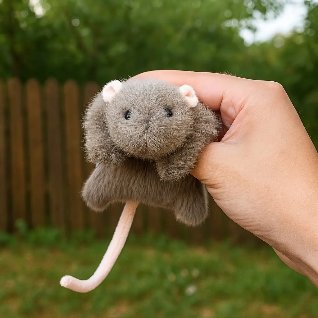 JIAJCHUF Cute Mini Rat Plush - Gray - White Stuffed Animal Toy, Kawaii Stuffed Animals, Adorable Rodent Plushie, Kawaii Small Animal Pillow, Unique Gift for Animal Lovers