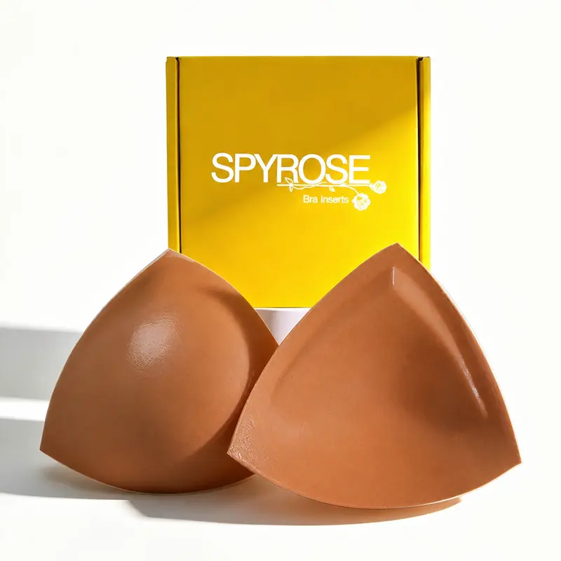 SPYROSE Women's Invisible No-Sew Nipple Lift Bra Inserts - Large Size, Double-Sided Sticky Silicone, Lightly Padded Cotton, Reusable Secure Adhesive, Strapless Ready, Fits B-G Cups, Bras for Women, Great for Strapless Dresses & Gowns, Special Events