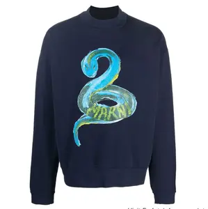 Marni Python Brushed Logo Crewneck Sweatshirt Ink Blue