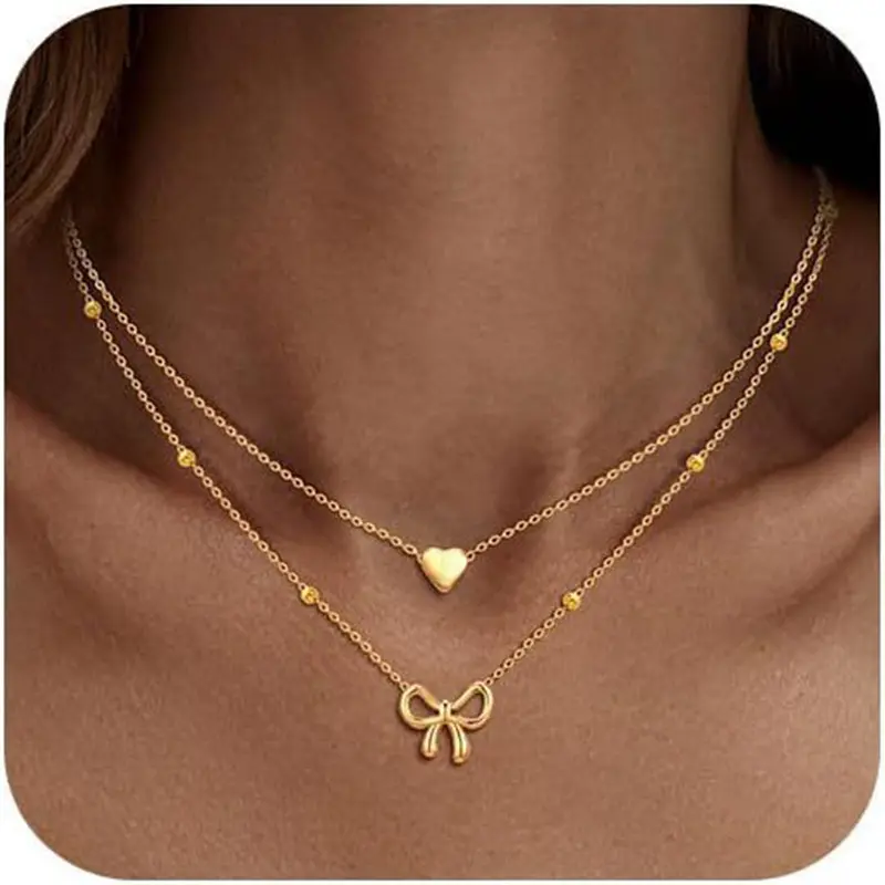 Light gold smooth love butterfly double-