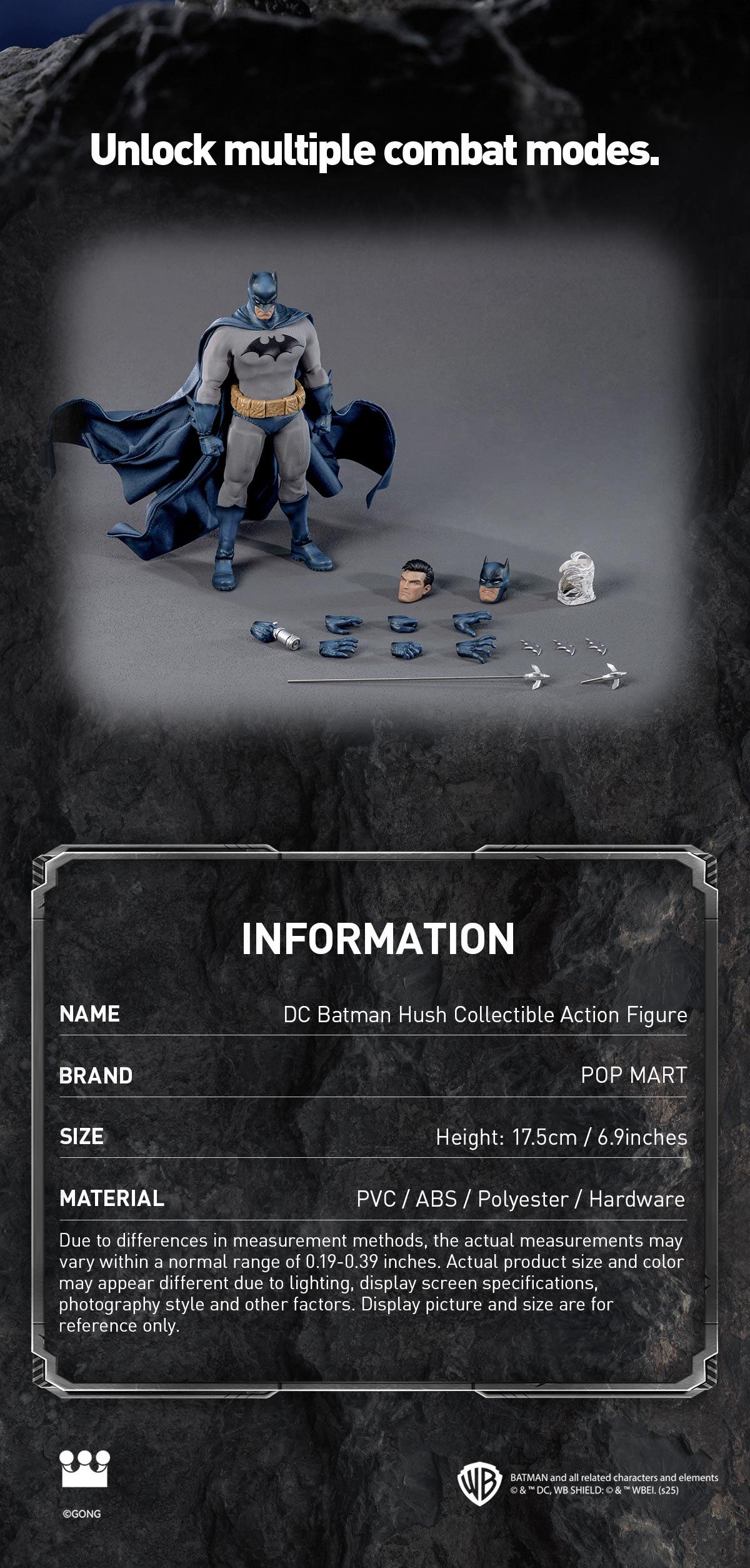 [Spanish] - POP MART DC Batman Hush Collectible - Figura de Acción