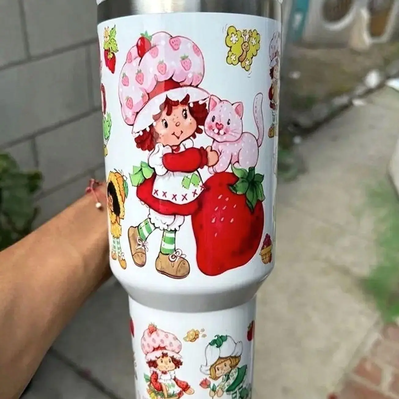 Premium Strawberry shortcake 40 oz tumbler   for hot and cold l - Available Now