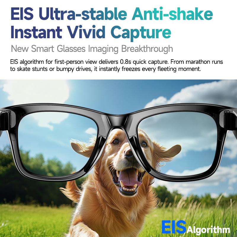 HIRO Smart AI Camera Glasses 8MP Resolution Dual Speaker Bluetooth Wireless Photochromic Lenses AI Voice Translation Hands-Free Photography Multifunctional Audio Sunglasses Christmas Gift Wearable Devices Valentine's gift