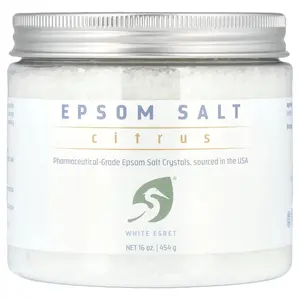 White Egret Epsom Salt, Citrus, 16 oz (454 g)