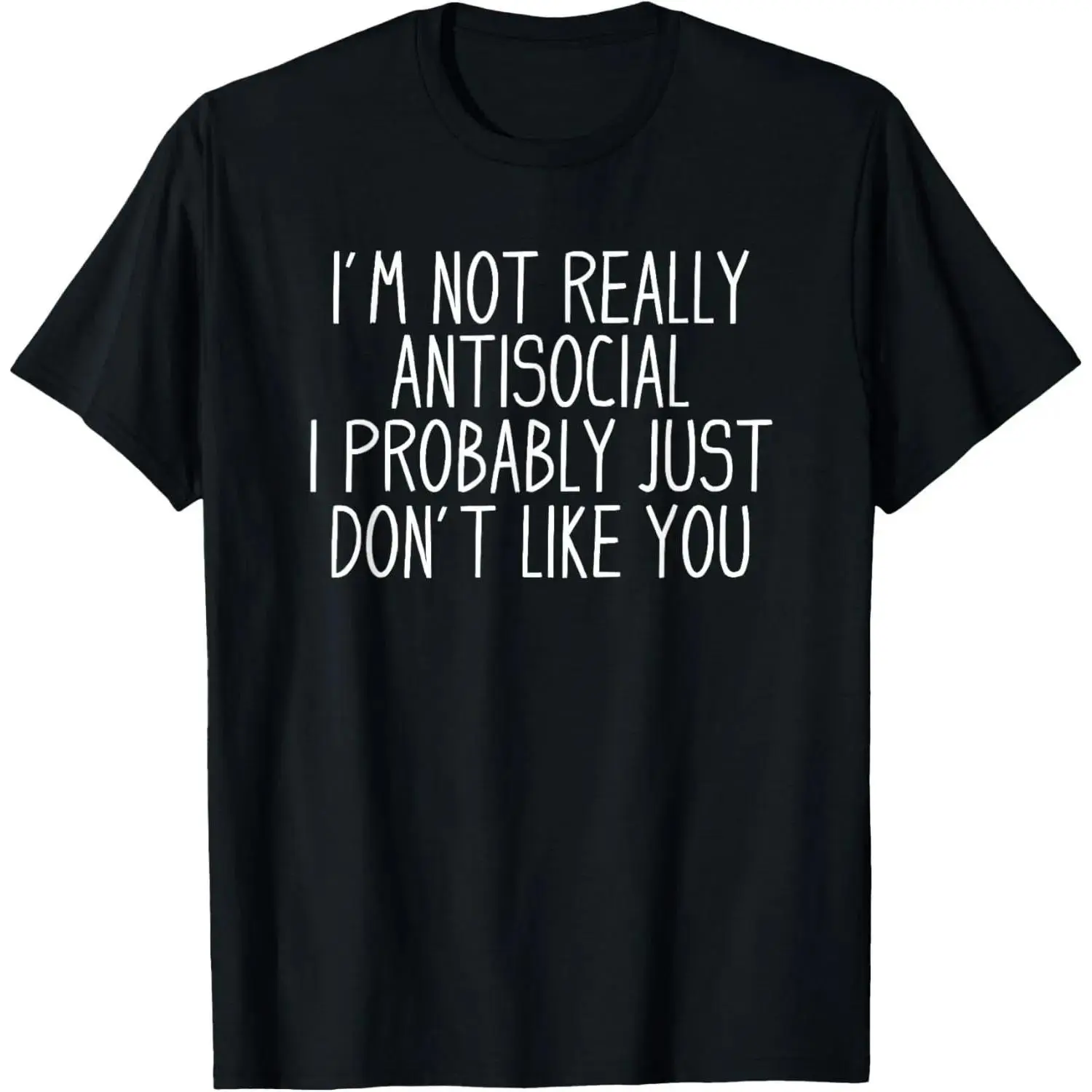 Antisocial Tee Co. Funny Introvert Unisex-Adults Black Modern Classic T-Shirt