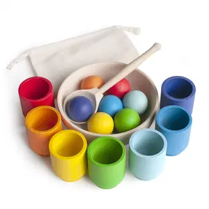 Ulanik Balls in Cups Rainbow Small 3+