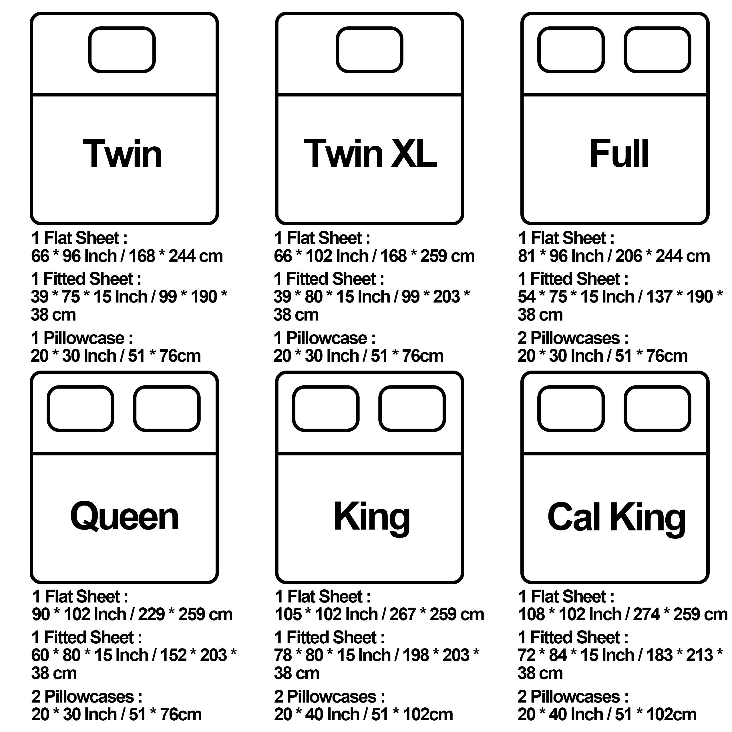 Bedsum 3/4 Pieces Microfiber Bed Sheet Set, Super Soft and Cozy, Stain Resistant Fitted Sheet Set with Deep Pocket