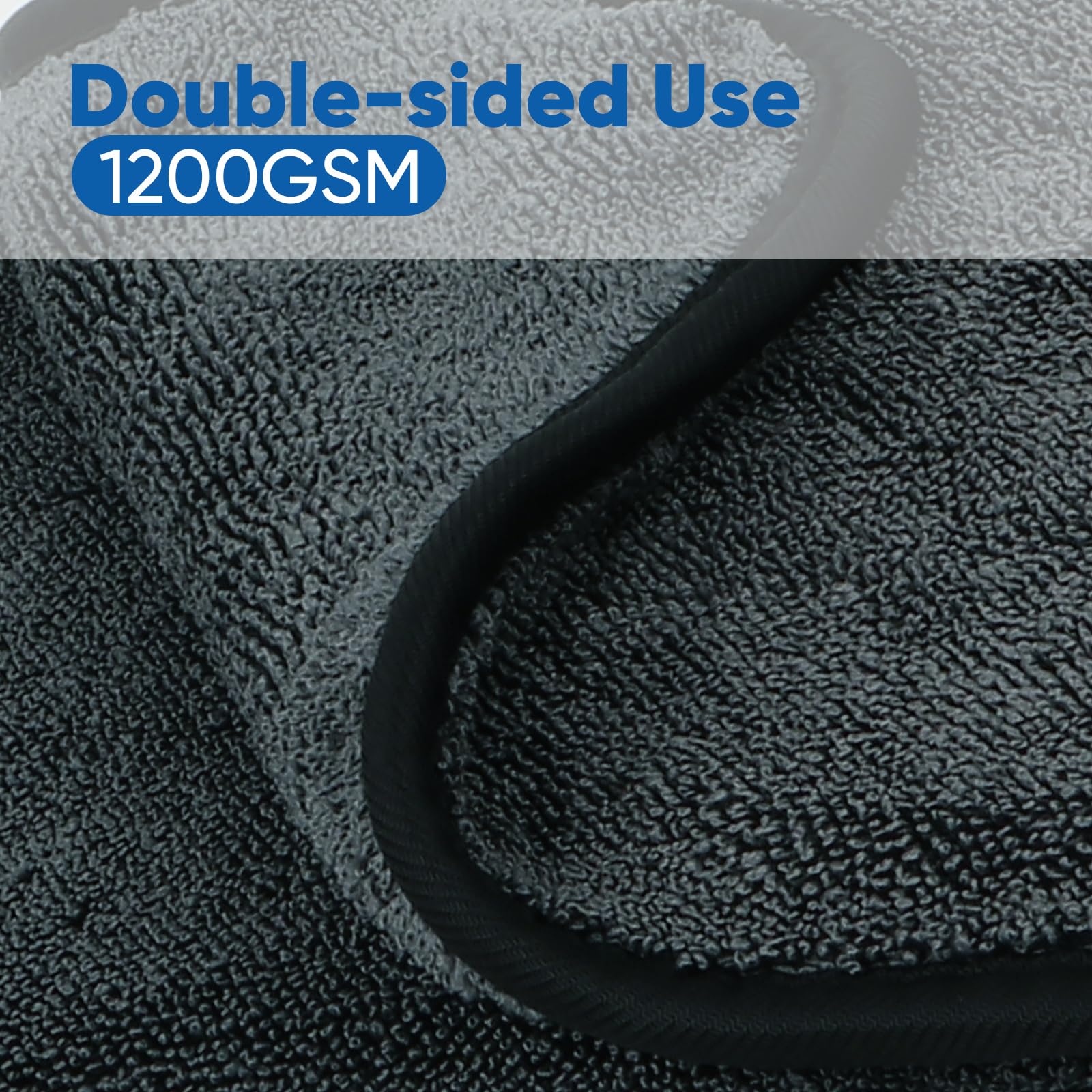 Ultra Absorbent Drying Towel 24"x 36" Extra Large Twisted Loop Microfiber for Cars & Trucks No Streaks Scratches or Water Spots Maximum Coverage 1400 GSM