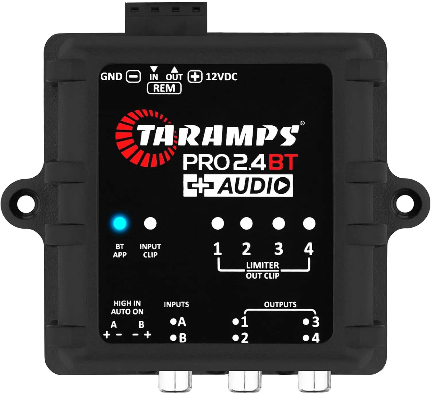 Taramps PRO 2.4BT + Audio Digital Audio Processor with Bluetooth Audio Player, Smartphone App Control for iOS & Android, 24-Bit DSP, RCA/Wire Input, Parametric EQ, Crossover, Delay, Alignment