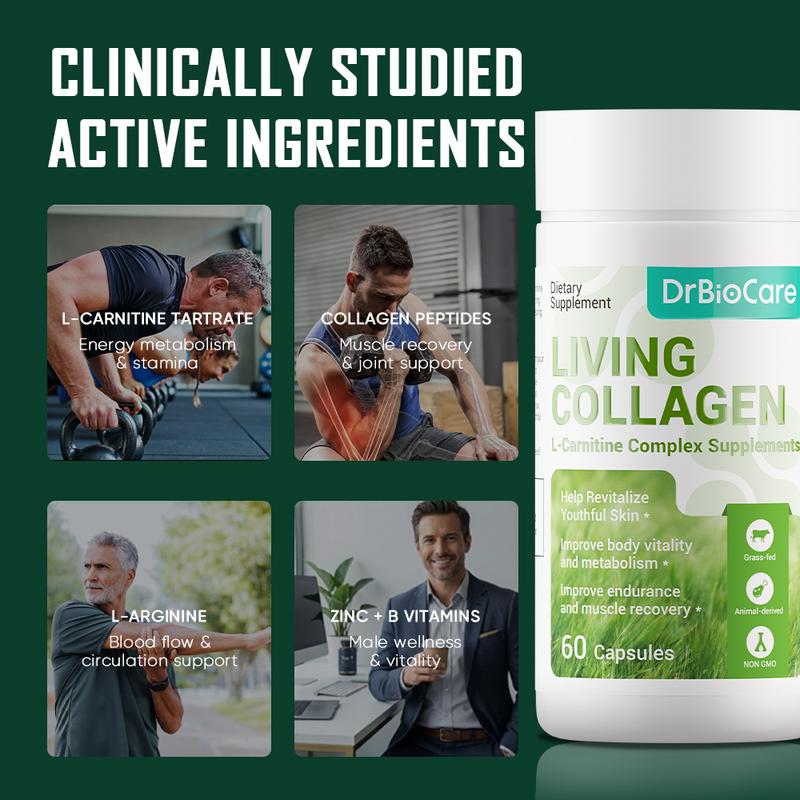 【35+】Living Collagen Capsules – Supports Energy, Focus & Daily Balance – 60 Capsules