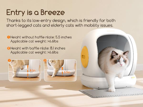 Meowant 75L Large automatic litter box with APP Control Pee Guard Odor Removal Easy Installation for Multiple Cats,Valentine's Gift, SC02 Litterbox Meowant 75L Large automatic litter box with APP Control Pee Guard Odor Removal Easy Installation for Multiple Cats,Valentine's Gift, SC02 Litterbox