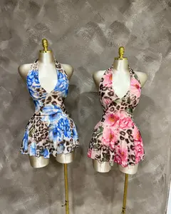 Cheetah Floral Romper