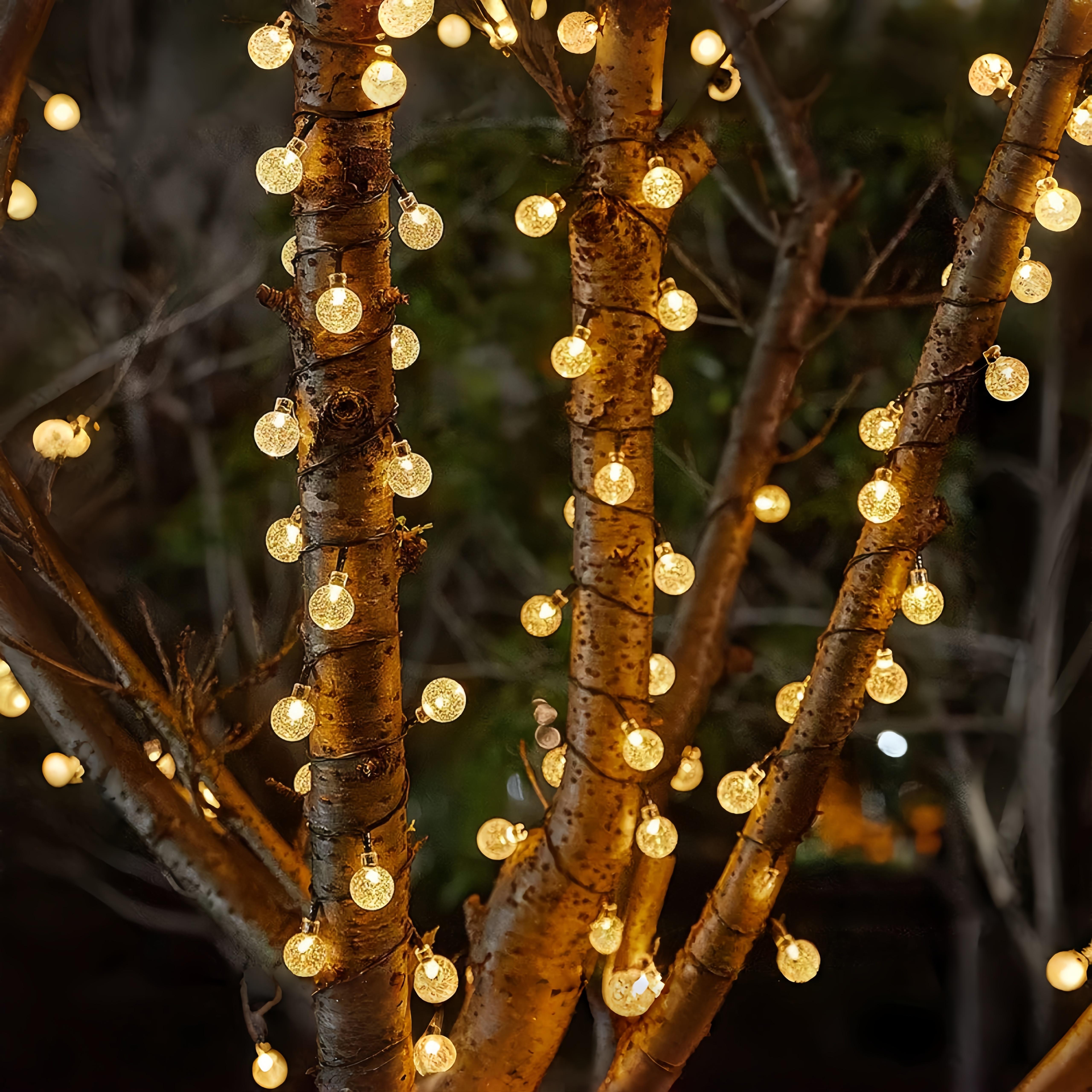 100LED  bulb globe, length 39.3 feet, solar powered, 8 flashing modes  , outdoor camping waterproof patio decorative , can be used for Valentine's Day, Easter, all kinds of festivals, birthday wedding decoration Fairy Lights