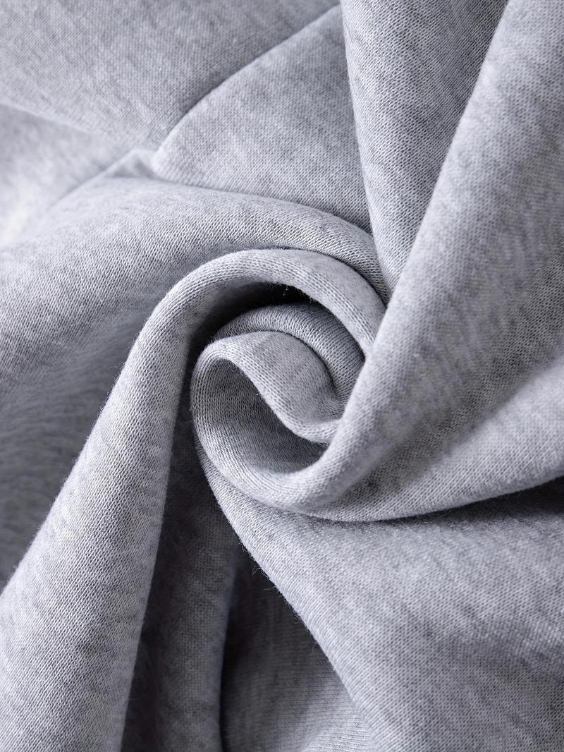 Men's American Flag Print Hoodie & Solid Jogger Set Regular Fit Drawstring Pockets Fall/Winter Casual Sportswear