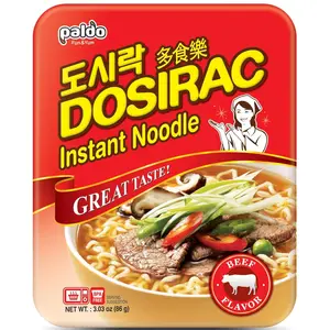paldo dosirac instant noodle soup (beef flavor) - 3.04oz (Pack of 12)