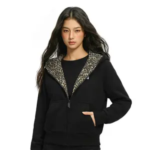 FDR Big Hood Leopard Print High Neck Unisex Hoodie