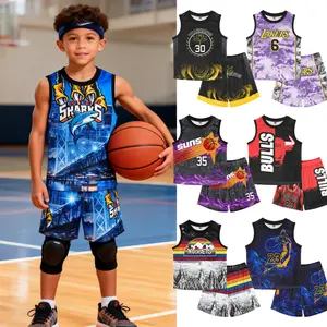 Boys Basketball Outfit Teen Boys Sport Clothes Summer Training Set For Boys 3-14T