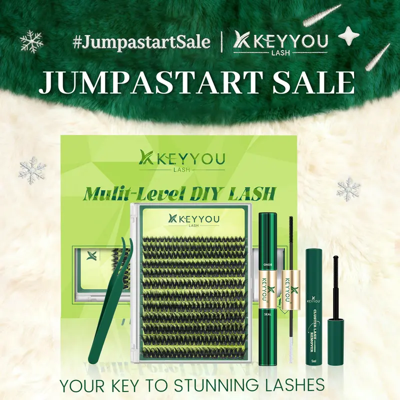 KEYYOU Puffsilk Flora DIY Lash Extension  Eyeliner Lash V3D Volume Fluffy Waterproof Long- Lasting Soft Cluster Lashes  144PCS D Curl 8-18MIX Cosmetic  3D spider lash upgrade2.0 TikTok Shop JumpastartSale