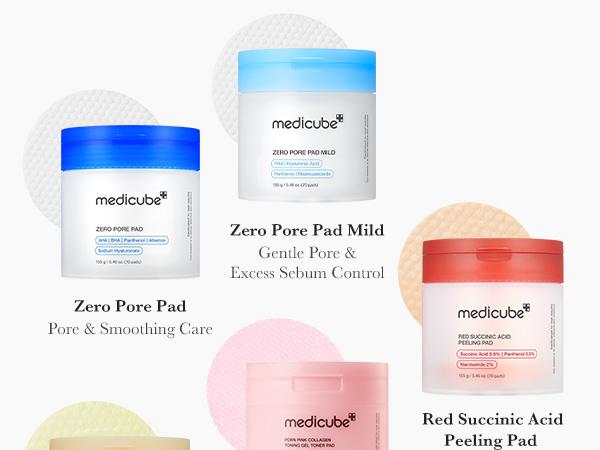 [medicube] Kojic Acid Turmeric Clarifying Toner Pad for Troubled Skin & Use After Spot Care | Soothing & Calming with Turmeric, Niacinamide, Glycolic Acid  | Korean Skin Care, 70 Pads