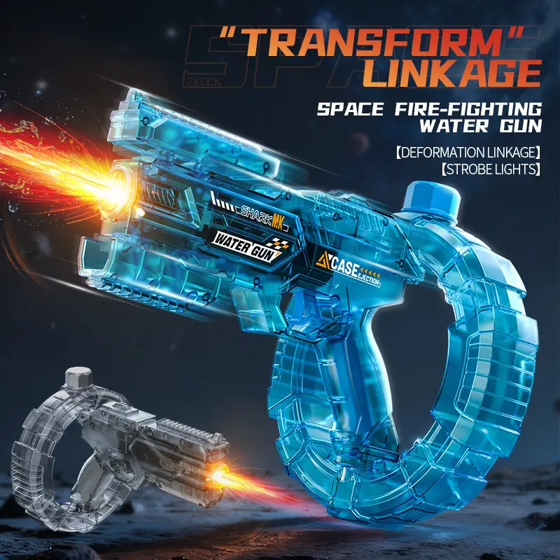 HydroForce Luminous Space Theme Water Gun - Unisex Automatic 3.7V Battery-Powered Continuous Squirt Toy, Large Capacity High-Powered Blaster for Kids' Outdoor Summer Play, Sports, 3.7 V