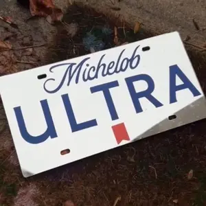 Michelob Ultra License Plate,Michelob Ultra Front Plate, Chrome Michelob Ultra License Plate, License Plate, Truck Car Tags, Gifts for Him