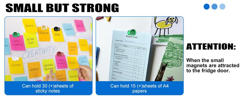 [New Deal]  12Pcs Black Fridge Magnets, Small and Strong Magnets for Whiteboard, Office, Classroom, Map, Kitchen