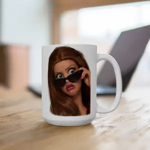 Funny Disgusted Barbie Face Mug Hilarious Coffee Cup Diva Novelty Mugs for Work