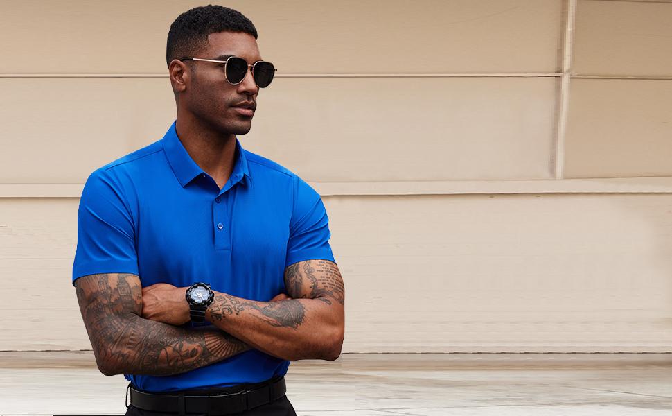 3-Pack Men’s Polo Shirts ELENCOCO Men's Stretch Golf Polo Shirts Menswear Top Underwear  Shortsleeve Classic Collared Polo Shirts for Work,Men's Half rafe  cameron Springtok,Travel & Everyday Wear,Tiktok shop deals,Gifts for him,Valentines day outfit Spri