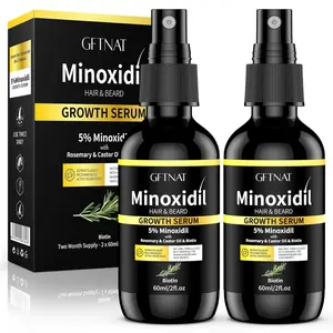 GFTNAT 5% Minoxidil Spray Beard Hair Serum for man and women,Hair Growth Serum with tool, Suitable Healthy Hair Growth and Beard Thickness