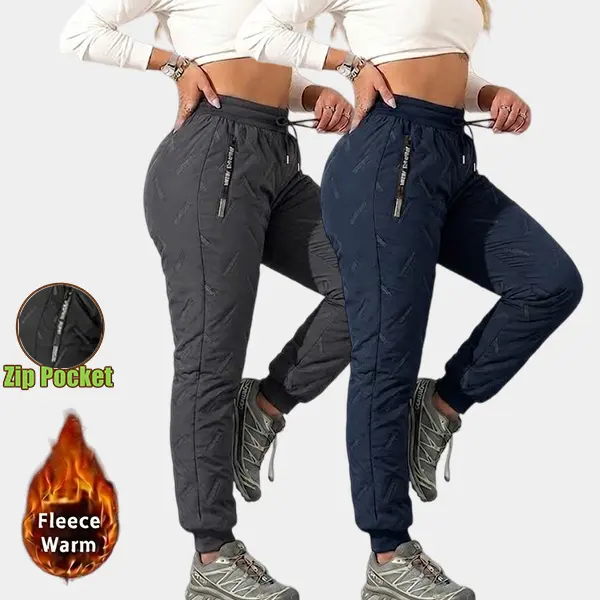 Available in 2-pack or single pack options. Women’s fleece-lined winter pants | waterproof, thermal, warm joggers | slim-fit insulated trousers for cold weather—ideal for outdoor hiking, skiing, and everyday wear | not bulky, fits all body types. Women’s