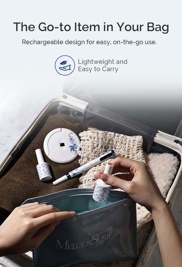 MelodySusie PM170F Nail Drill Travel Gift Box, for Nail Care, Rechargeable Lightweight 30000RPM Manicure