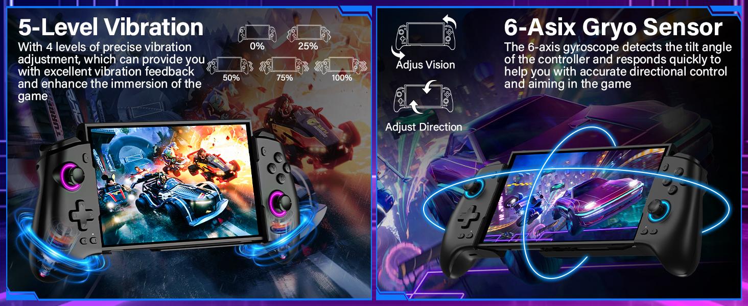 Wireless Pro Controller for Switch Switch 2 OLED with RGB Lights, Programmable Macros, Dual Vibration, Turbo Wake Up, Gaming Controller Gift for Gamers