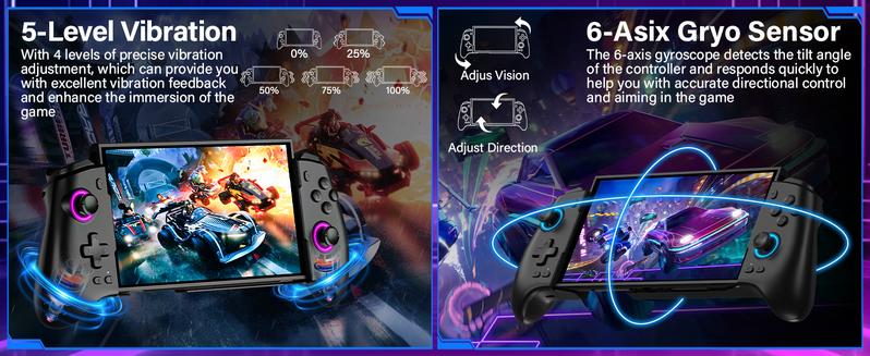 Wireless Pro Controller for Switch Switch 2 OLED with RGB Lights, Programmable Macros, Dual Vibration, Turbo Wake Up, Gaming Controller Gift for Gamers