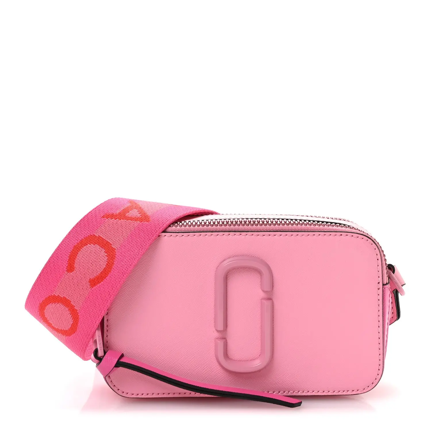 Pre-owned MARC JACOBS Saffiano Leather Shoulder Bags Saffiano Small Snapshot Camera Bag Pink Multicolor